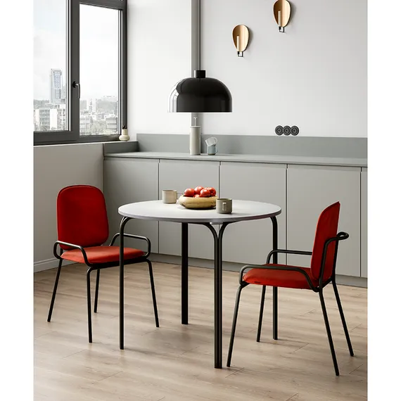 Столик кофейный ror, Ø50 см, черный/серый