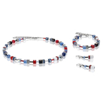 Серьги Coeur de Lion Blue-Red 2838/20-0703 цвет белый, красный, голубой