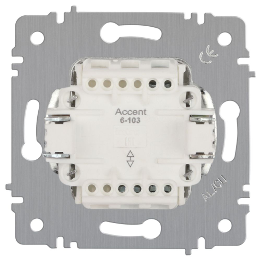 Переключатель Intro Accent 6-103-01 , 10А-250В, IP20, СУ, AL/CU, белый | Intro