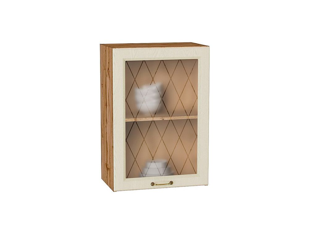 Шкаф верхний с 1-ой остекленной дверцей Ницца