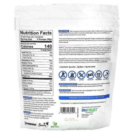 Протеиновые коктейли BioTRUST, Низкоуглеводная, пастбищная смесь из четырех белков, ванильный крем, 529 г (1,16 фунта)