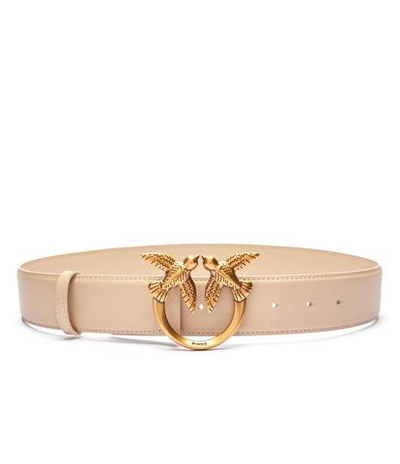 Кожаный ремень LOVE BERRY Pinko - бежевый(100120 A0F1)