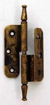 Петля карточная д/дверей с притвором, 50х80мм, правая, латунь пат., 48051.080D0.03