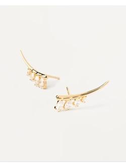 Серьги Aqua Climbing серебро 925 пробы покрытое золотом