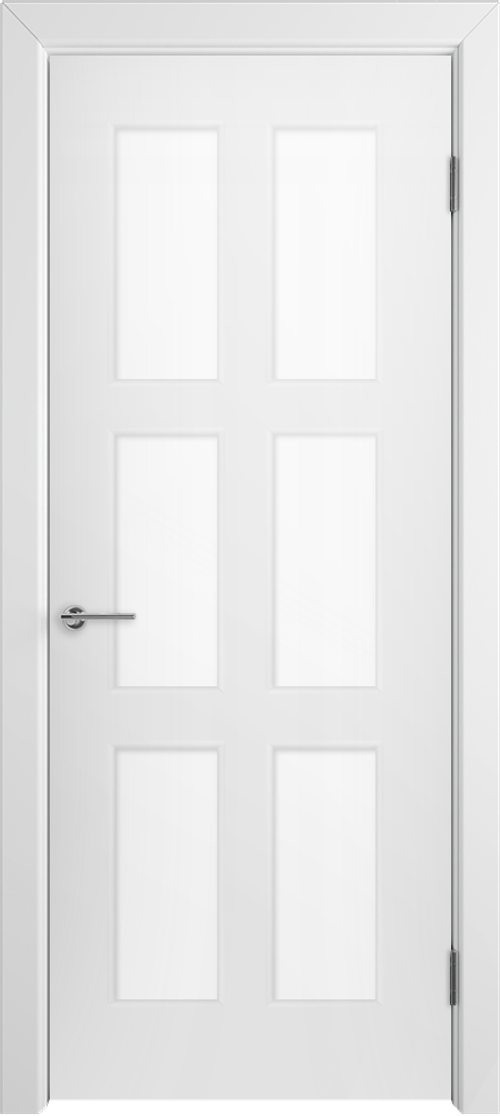 Межкомнатная дверь Челси 08 / Цвет Белый / Остекление "Белое с алмазной гравировкой" / Двери Верда