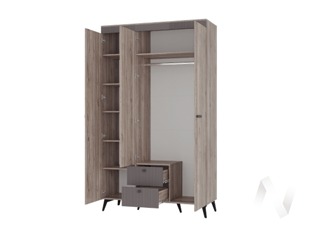 Шкаф 3-х ств. ШК-08 Спальня Кассандра дуб смоки