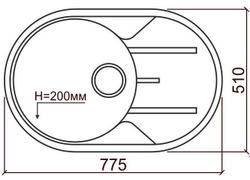 Мойка TOLERO R-116 черный №911