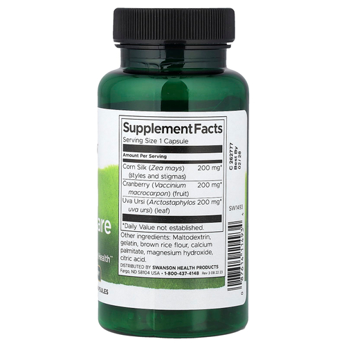 Swanson, травяное средство для мочеиспускания, 60 капсул