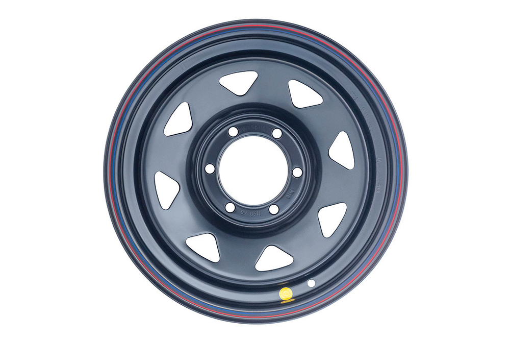 Диск усиленный стальной черный 6x139,7 8xR16 d110 ET+10 (треугольник мелкий)