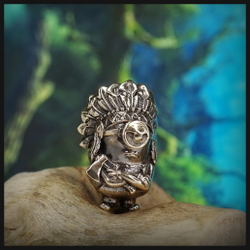 Темлячная бусина "ИндиПупс" для ножей , бронза