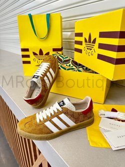 Женские кроссовки Gazelle adidas x Gucci