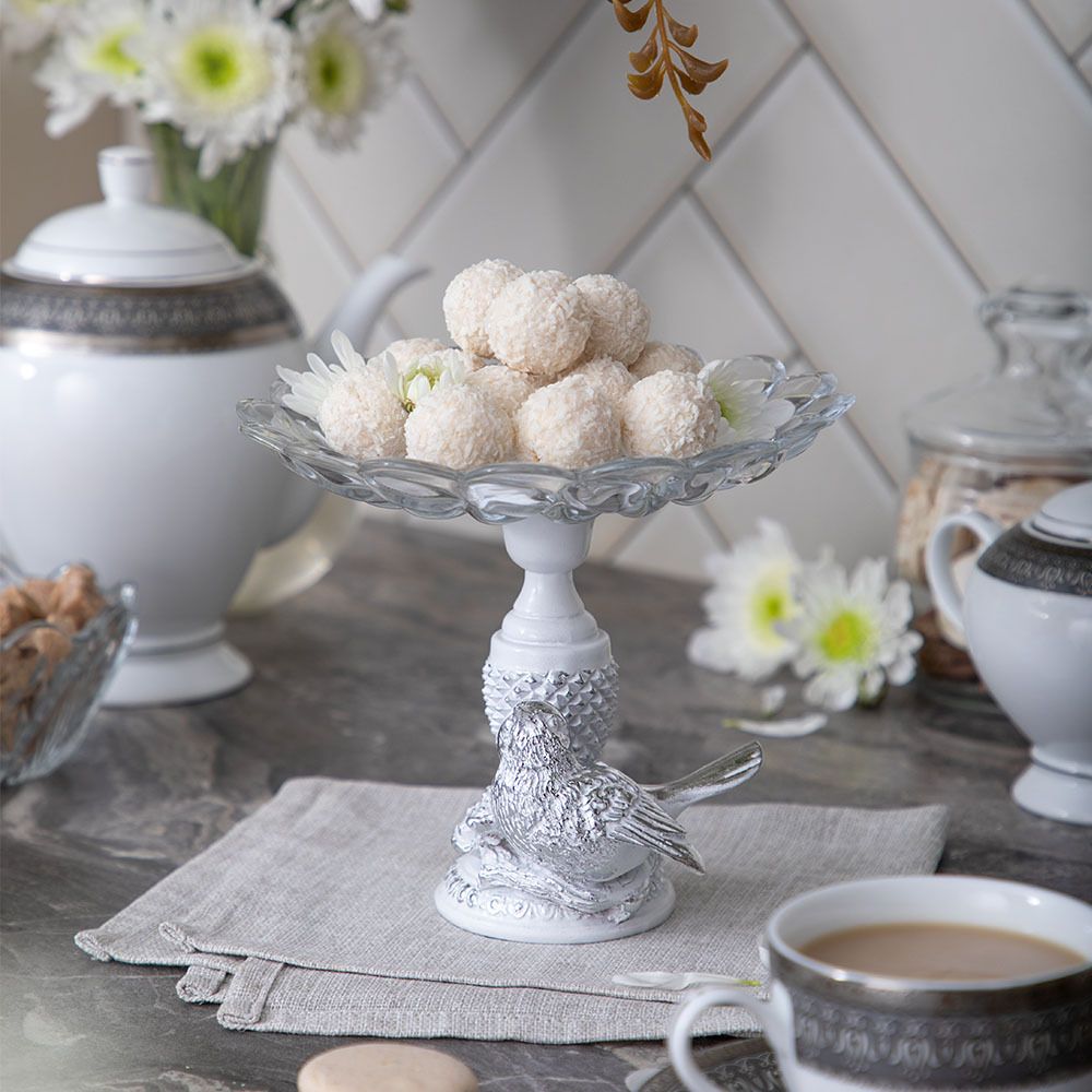 Фруктовница-конфетница Птичка Терра сонг Сильвер