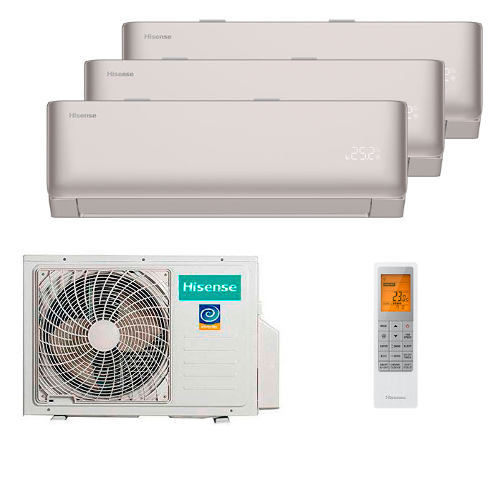 Мультисплит система на 3 комнаты Hisense AMS-09UW4RYCHD00(C) x 3 / AMW3-24U4RJC