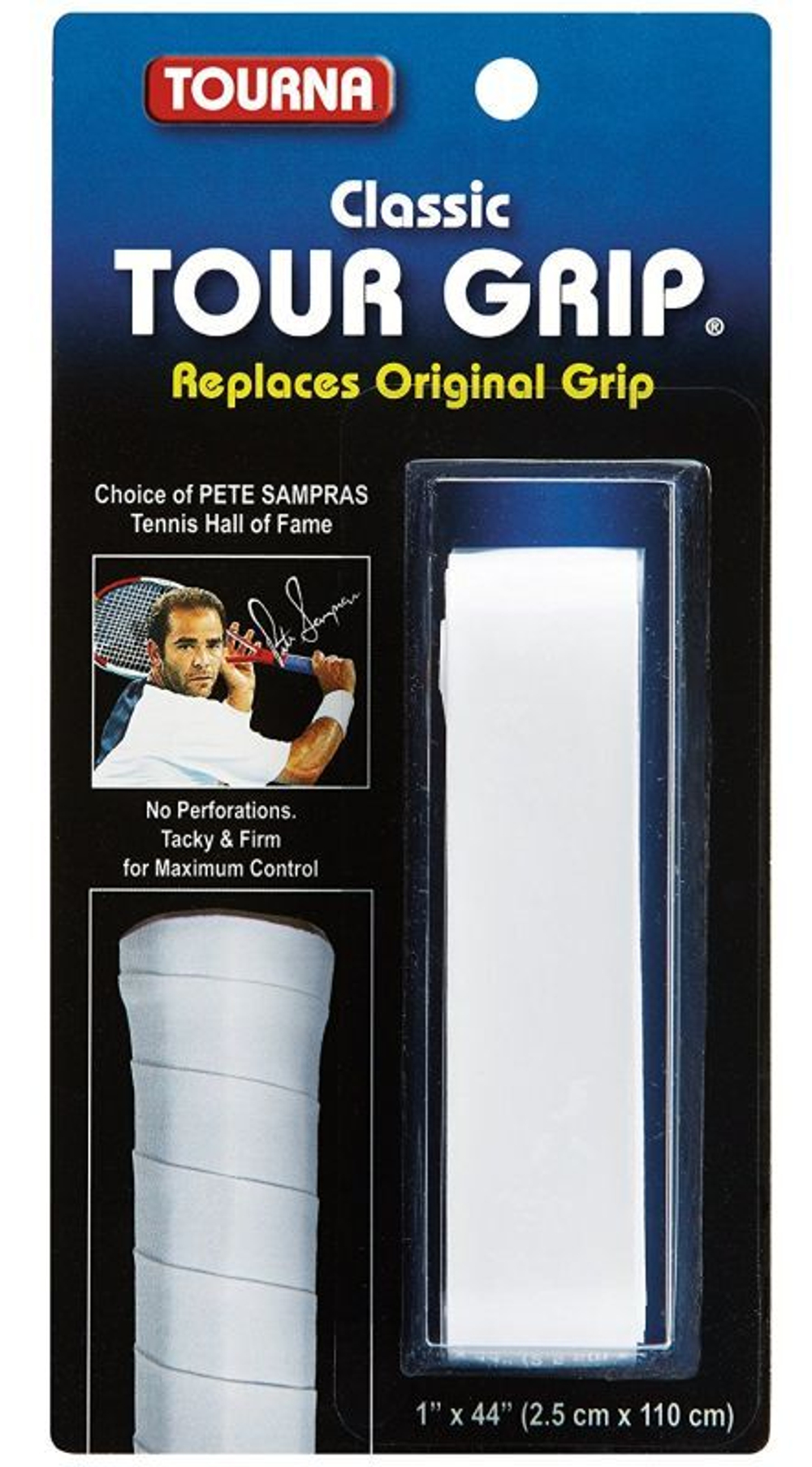 Намотки теннисные базовая Tourna Classic Tour Grip white 1P