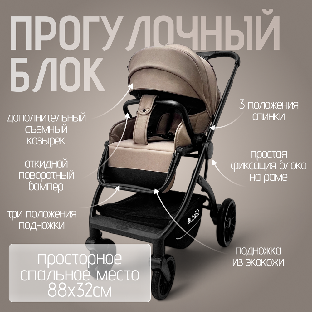 Модульная коляска BubaGO Lotta Thermo 3в1
