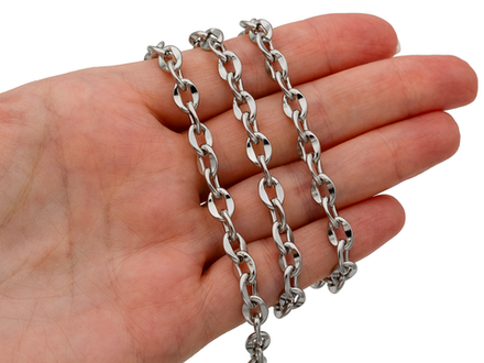Цепь "Овальная. Якорная" 6мм, сталь