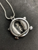 Славянская подвеска оберег Бог Перун на стальной цепочке