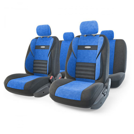 Авточехлы AUTOPROFI COMFORT CMB-1105 BK/BL черный/синий размер М