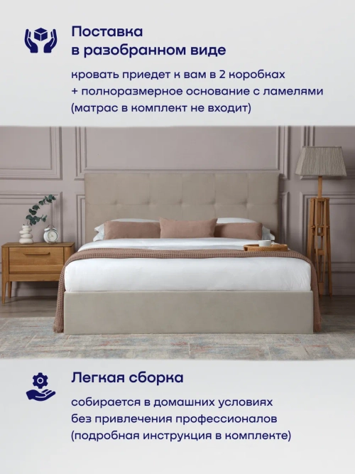 Кровать БайДрим (велюр, без ПМ)