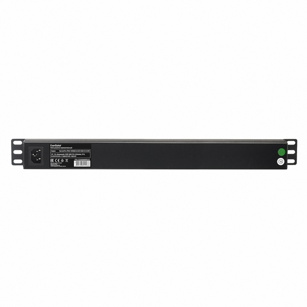 Блок розеток горизонтальный ExeGate ServerPro PDU-19H008 AL-5C135S-C14-SW