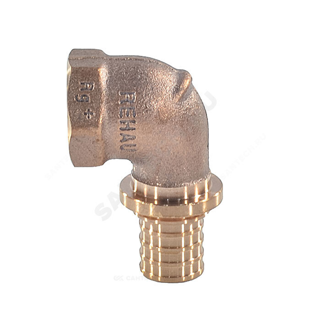 Угольник для PE-X труб аксиальный бронза Дн 20х3/4" ВР RAUTITAN RX+ Rehau 14563561001 (13660971001)
