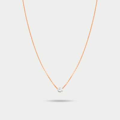 Женское колье с фианитами из розового золота 585 пробы (арт. 0701520)