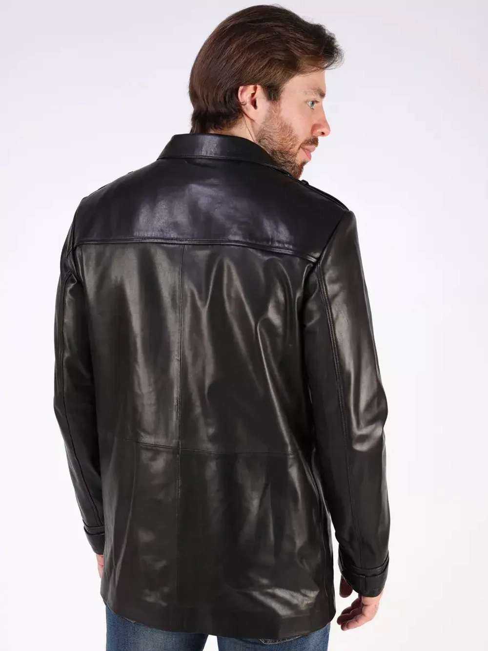 Кожаная куртка демисезонная Турция пальто