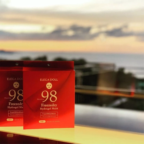 Elega Doll Гидрогелевая маска для лица с фуллереном Элега Долл Фреш 98- Fresh 98 Hydrogel Mask,  3 шт.