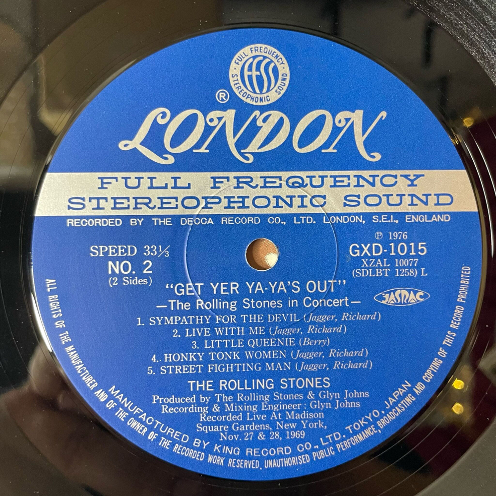 Винтажная виниловая пластинка LP Get Yer Ya Ya's Out The Rolling Stones In Concert (Japan 1976) (Obi)