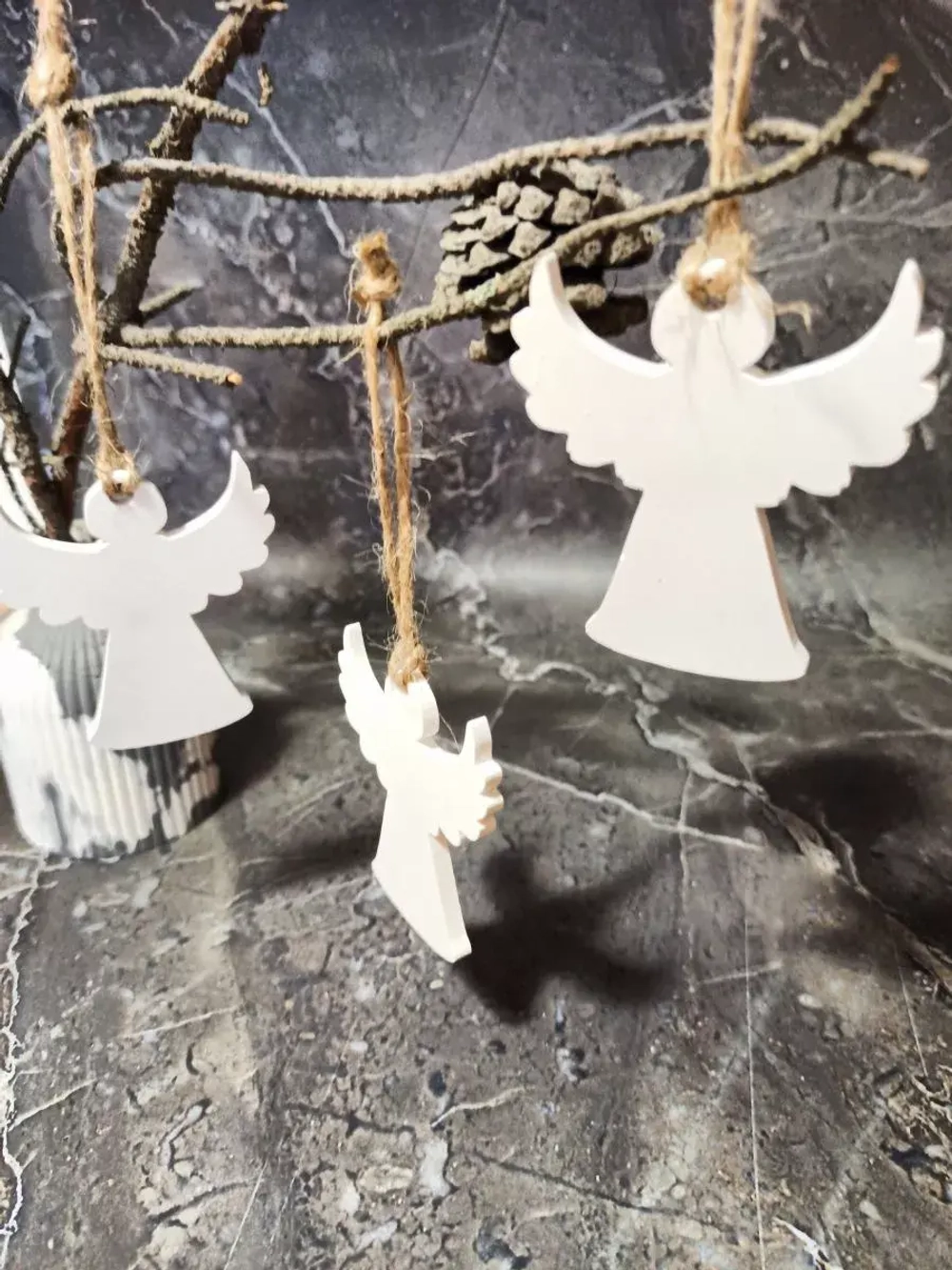 Новогодний декор ангелы 3 шт
