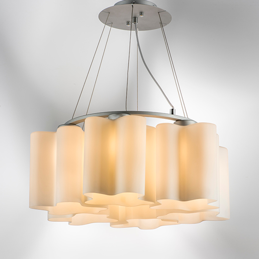 802160 Подвес NUBI 6х40W E27 ХРОМ/БЕЛЫЙ