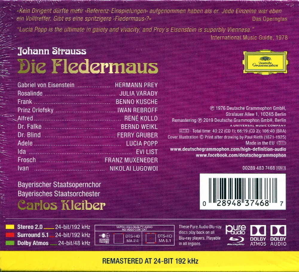 Johann Strauss, Carlos Kleiber / Die Fiedermaus (2CD + Blu-ray Audio)