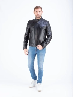 Куртка мужская кожаная весна-осень