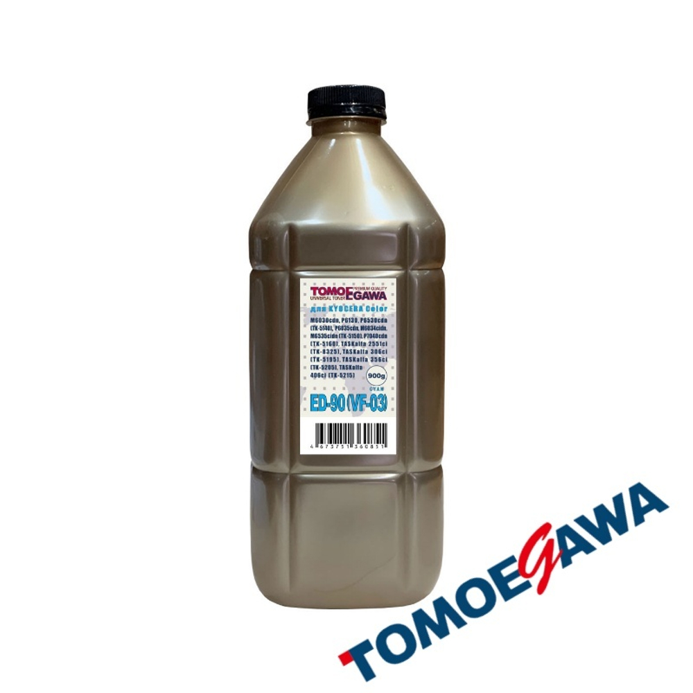 Тонер TOMOEGAWA тип ED-90 (VF-03) для KYOCERA Color Универсальный (900гр) голубой