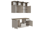БОХО Кухня 1,8 м Кашемир / Дуб крафт серый