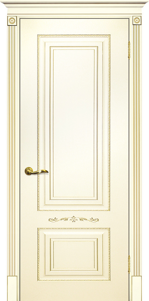 Дверь Смальта 04 / Цвет Слоновая кость ral 1013 патина золото / Двери ТЕКОНА