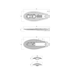 Уличный светильник ЭРА SPP-5-120-5K-W 120Вт 5000К 18000лм IP65 КСС Ш IC-COB 48-60мм | Уличные консольные светильники
