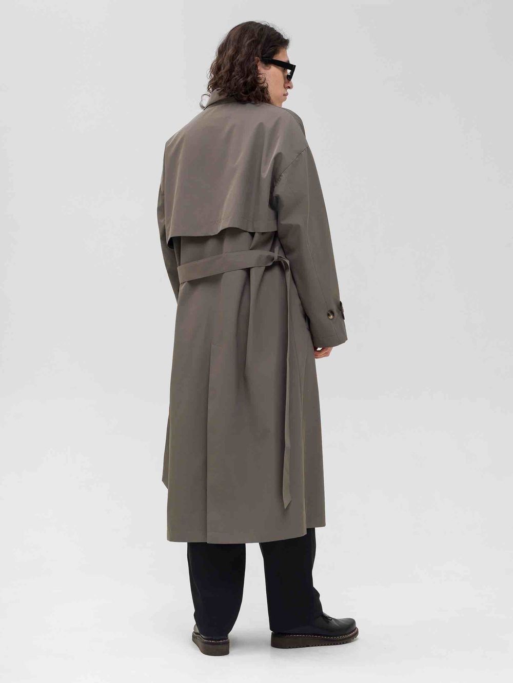 Плащ FOS Длинный Мужской Зеленый