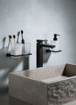 Смеситель для раковины высокий WONZON & WOGHAND CUBE 2.0, Черный матовый (WW-88019068-MB)