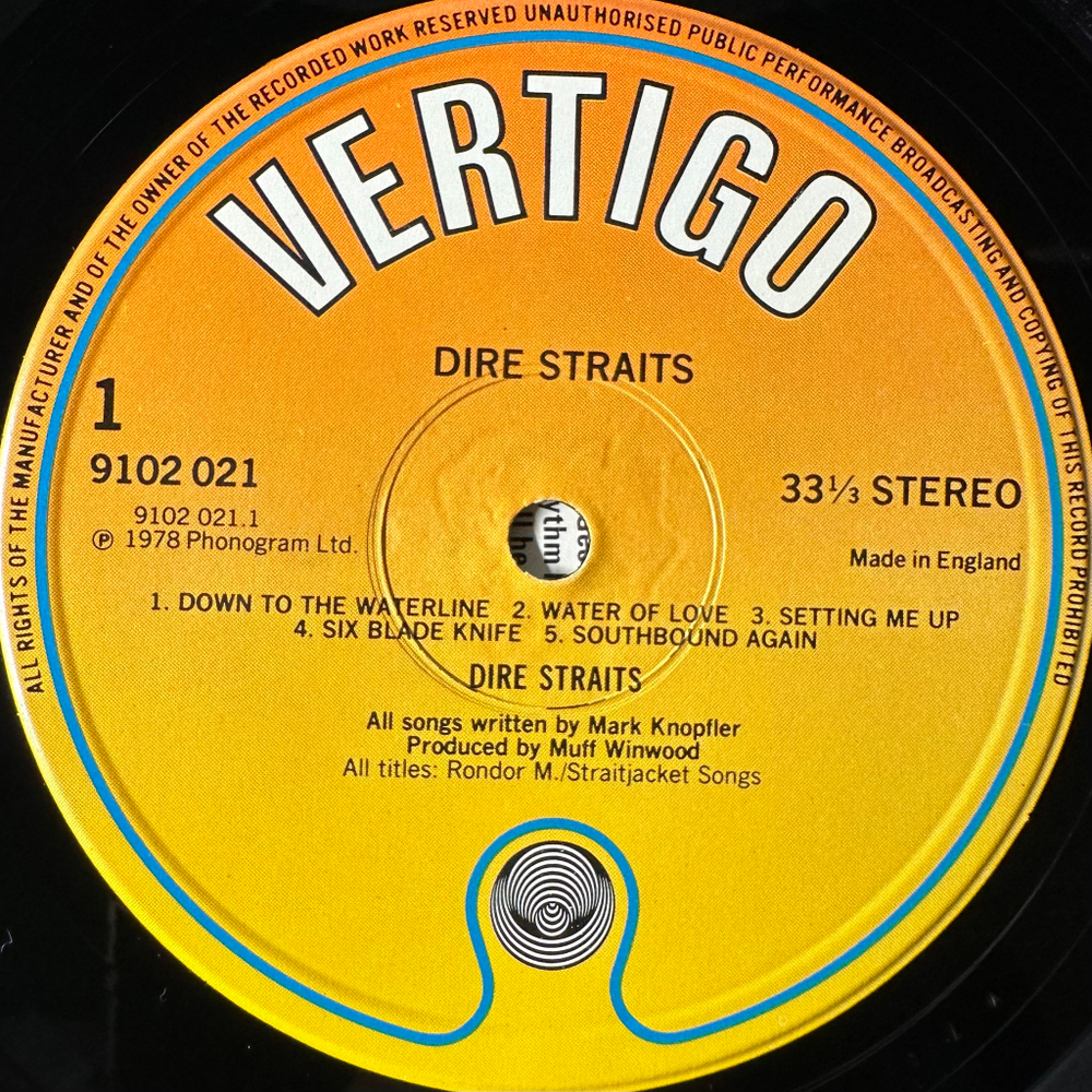 Dire Straits ‎– Dire Straits (Англия 1982г.)
