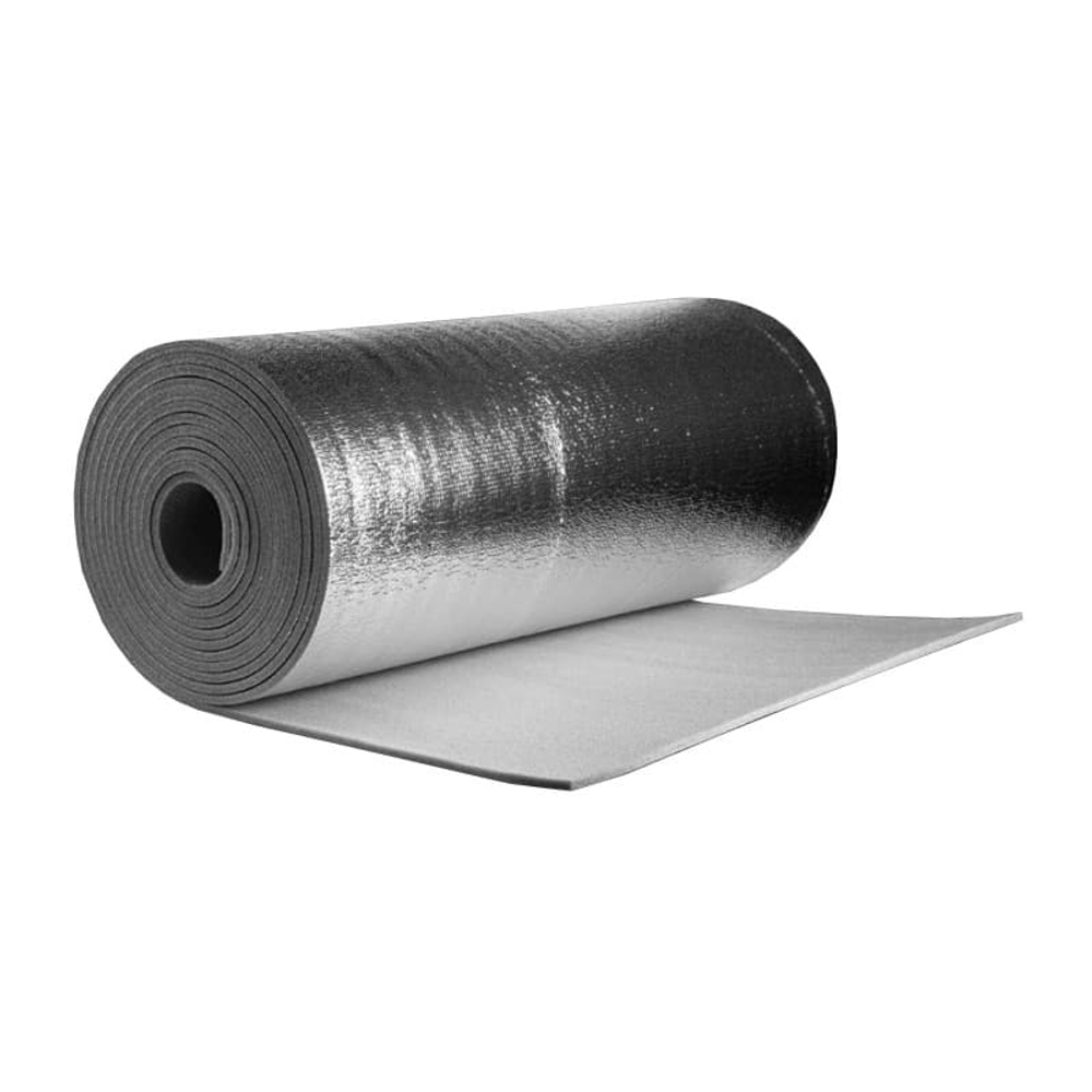 Рулон K-FLEX 25x1000-08 AIR AD METAL (каучук) толщина 25мм, ширина 1м, в рулоне 8кв.м, самоклеящаяся, с алюминиевым покрытием