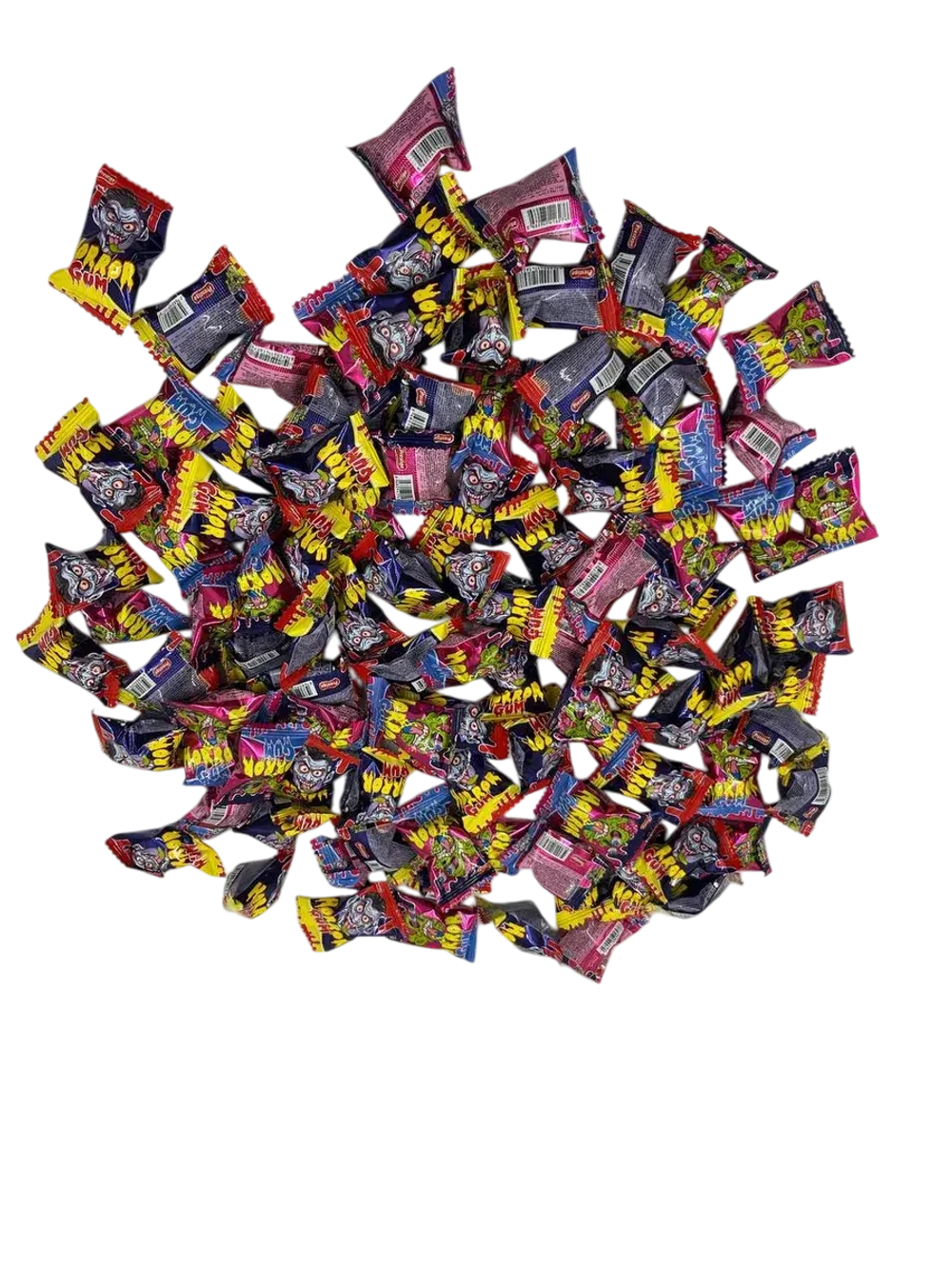 Жевательная резинка Horror Gum с кислой начинкой, 100шт