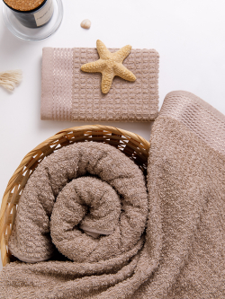 Полотенце махровое, г/к, жак., "Модерн" 70х130, арт. AMOD70-130, цвет: 53022-Песок,