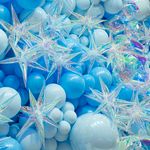 Шар 3D (26''/66 см) Звезда, Составная, Зеркальный, Хамелеон, 1 шт. в уп.