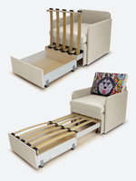 Кресло-кровать "Миник" с подлокотниками, купон Хаски