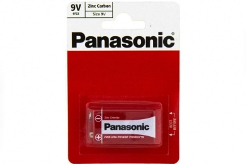 Батарейка Panasonic Red Zink 9V солевая 1 шт