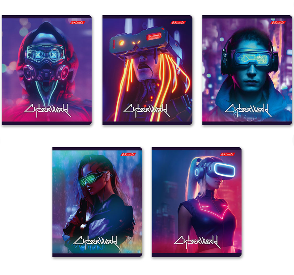 "Светоч" 96ТЕТл-004 Тетрадь ученическая общая, глянцевая ламинация, A5 96 л. на скобе 60 г/кв.м , белизна 100 % 5 шт. линия 000796 Игромания