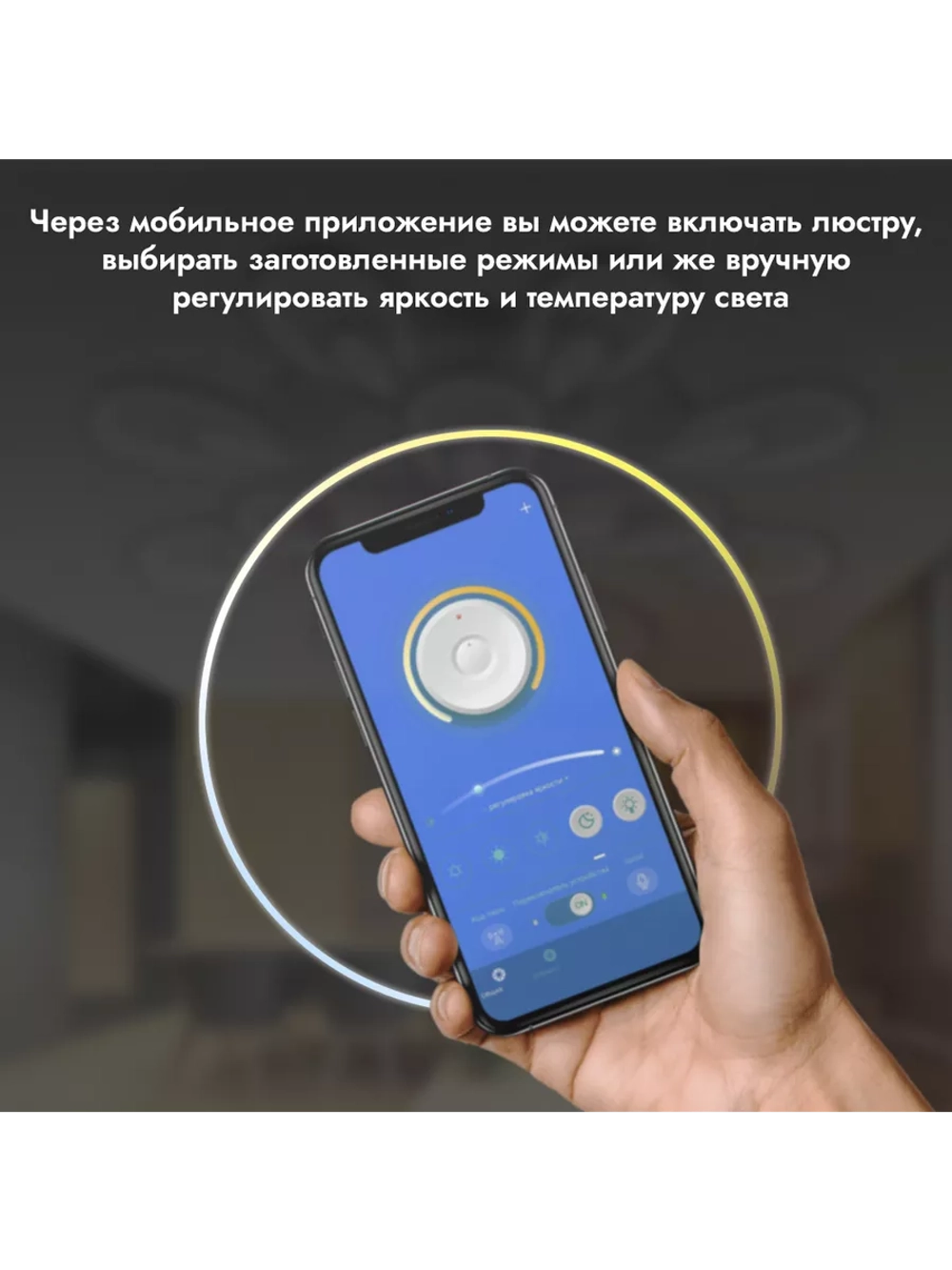 Люстра потолочная светодиодная 2034/8+4