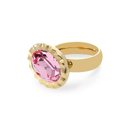 Кольцо Qudo TIVOLA UNICA big (G/P) Light rose 58 686649 размер 18,5