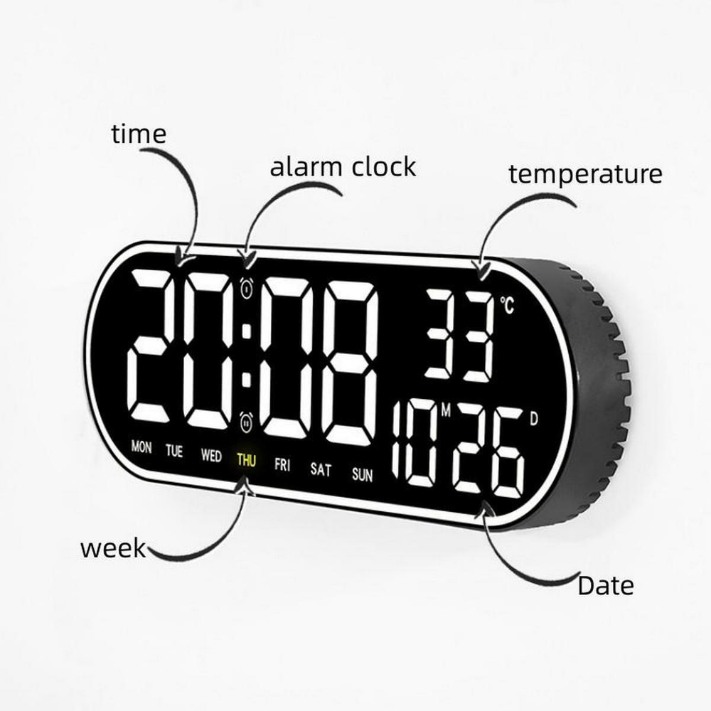 Часы настенные LED MIRROR GH8021 White&Purple